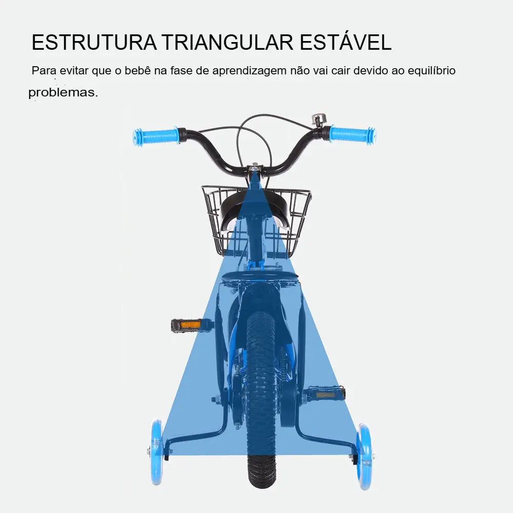 DinoBike ZHi TONG Kids | Bicicleta Infantil com Cesta e Rodas