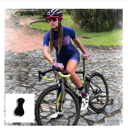 Conjunto de Ciclismo com Camiseta de Manga Curta para Homens e Mulheres