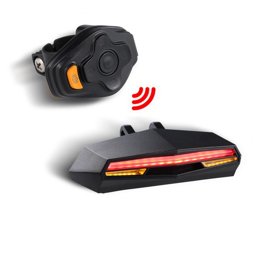 Luz Traseira a Laser com Controle Remoto Sem Fio para Bicicletas