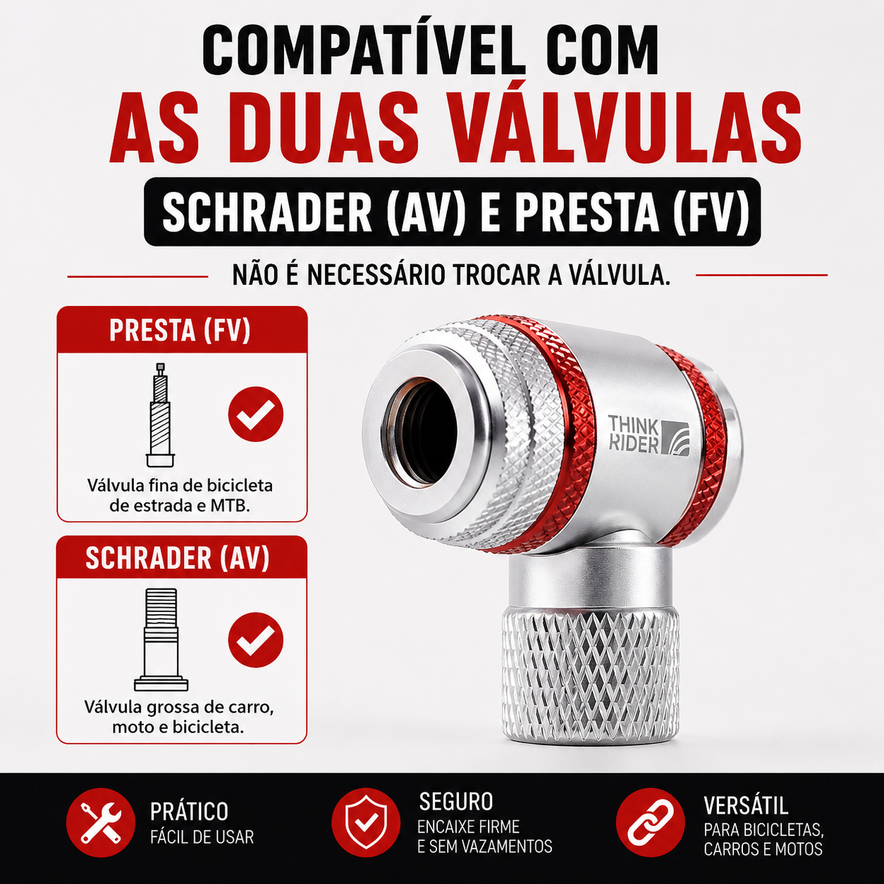 Bomba de CO2 Mini para Bicicleta MTB – Inflador de Pneus Rápido