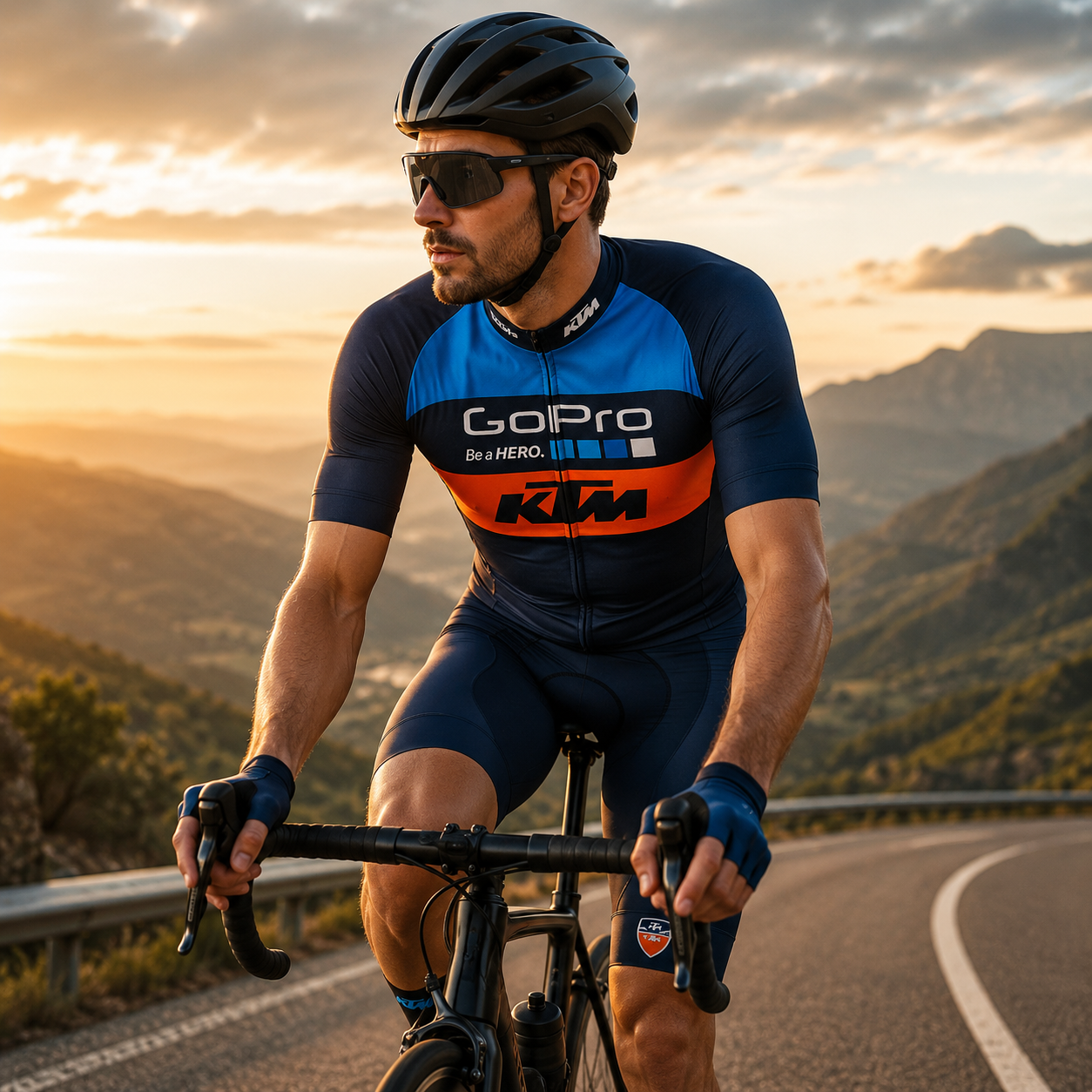 Fato Ciclismo KTM Manga Curta + Calções Alças | Dinobike