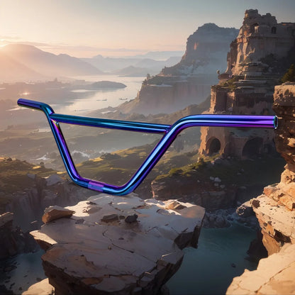 Guidão Chromoly 4130 Oil Slick Arco-Íris MTB BMX Funsea Zeus2 — Dinobike