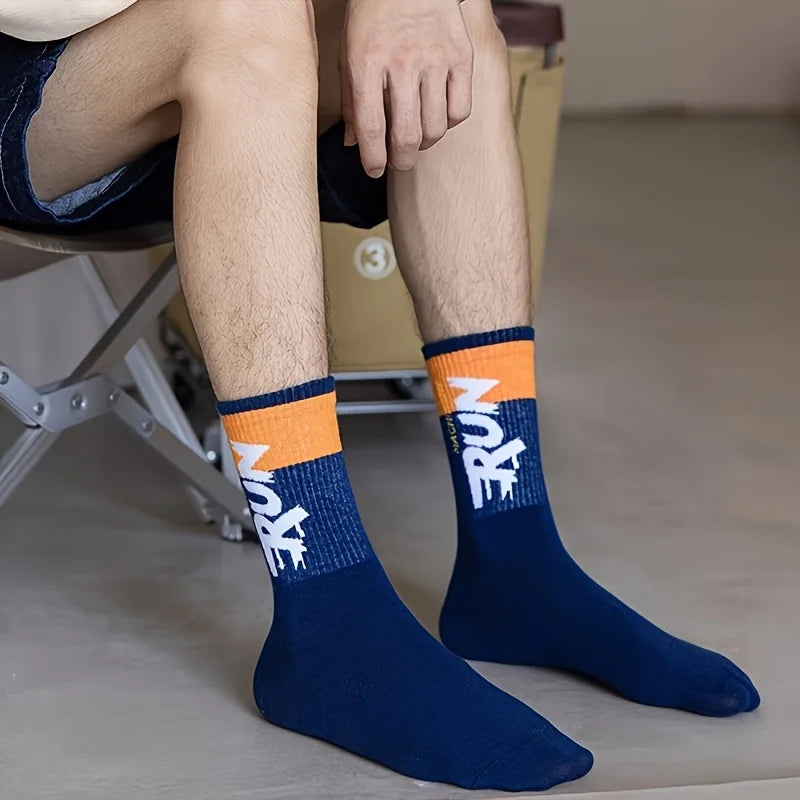Meias Desportivas de Ciclismo Antibacterianas – Pack 5 ou 10 Pares | Cano Médio Respirável
