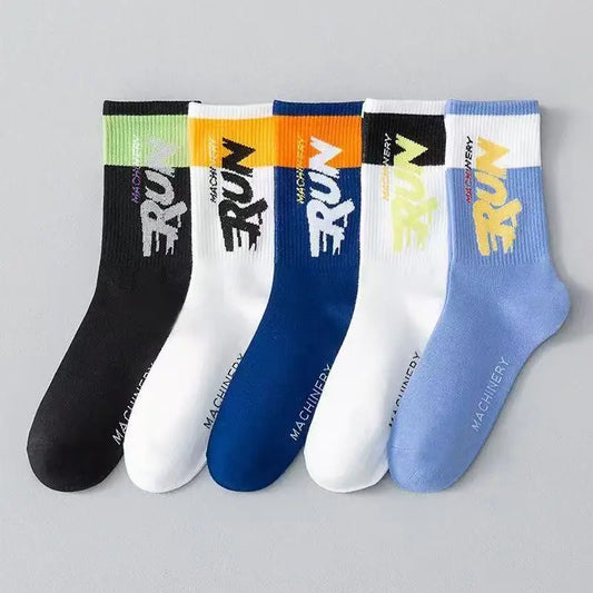 Meias Desportivas de Ciclismo Antibacterianas – Pack 5 ou 10 Pares | Cano Médio Respirável