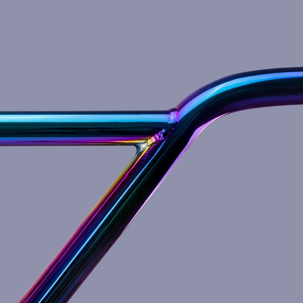 Guidão Chromoly 4130 Oil Slick Arco-Íris MTB BMX Funsea Zeus2 — Dinobike