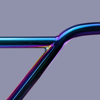 Guidão Chromoly 4130 Oil Slick Arco-Íris MTB BMX Funsea Zeus2 — Dinobike