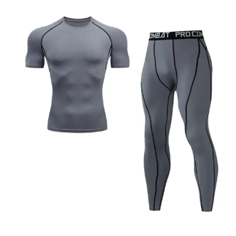Fato de treino Fitness Masculino de Secagem Rápida e Respirável com Tecido Antissuor TAM - S