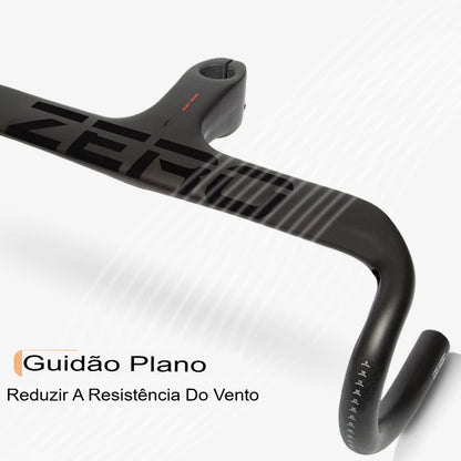 Guiador Aero Carbono Road — Sistema Integrado UD Fosco | 400/420/440mm