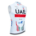 Colete de Ciclismo Pro TEAM 2025 UAE Cycling Jersey Masculina - Respirável e Cortavento - Branco / M