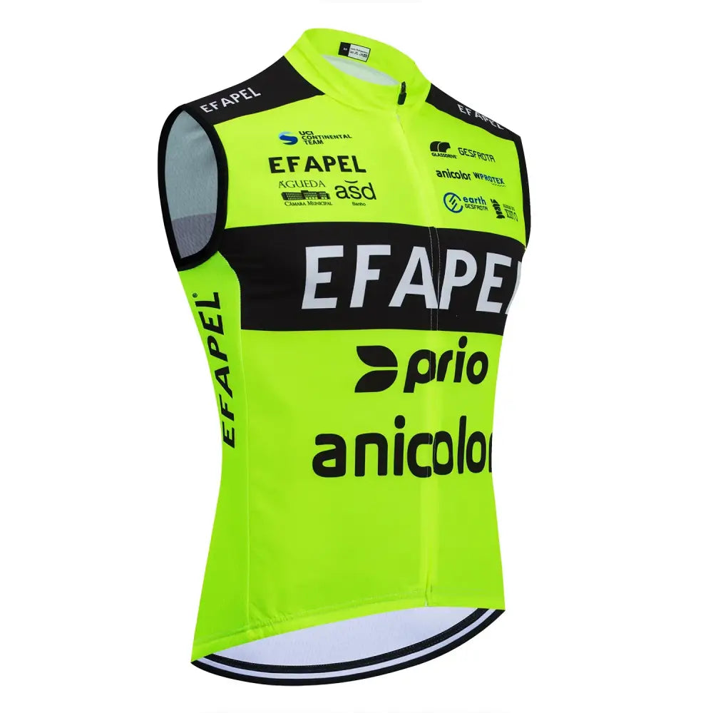 Colete de Ciclismo Pro TEAM 2025 UAE Cycling Jersey Masculina - Respirável e Cortavento - Verde Fluorescente / M
