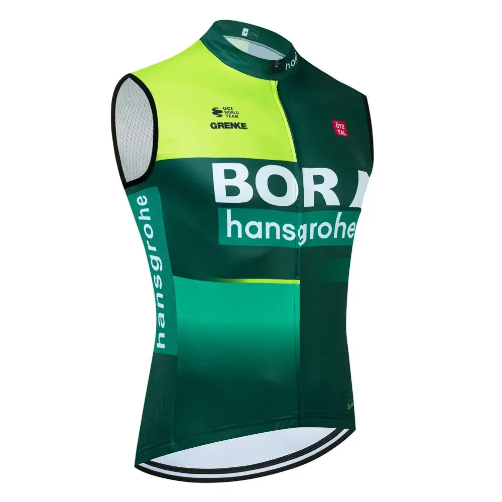 Colete de Ciclismo Pro TEAM 2025 UAE Cycling Jersey Masculina - Respirável e Cortavento - Bege / M