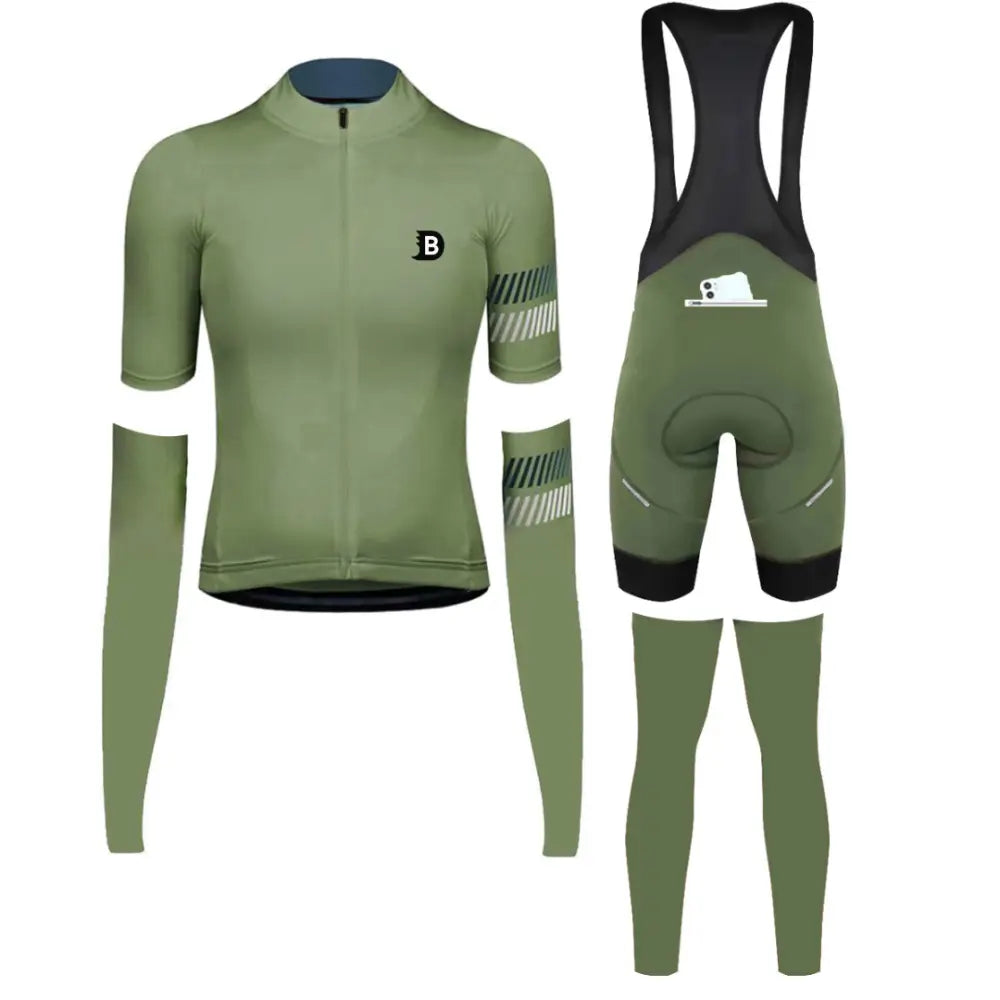 Conjunto Dinobike Pro Aero – Jersey + Bretelle + Manguitos + Perneiras | Performance e Conforto Total