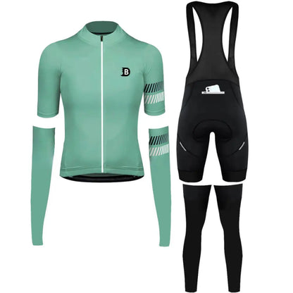 Conjunto Dinobike Pro Aero – Jersey + Bretelle + Manguitos + Perneiras | Performance e Conforto Total - Dino Verde