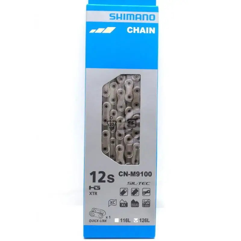 Corrente Shimano XTR M9100 12v – 126 Elos | SIL-TEC Tratamento Antidesgaste - Corrente XTR M9100