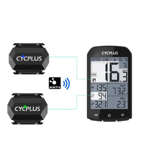 CYCPLUS Sensor Duplo de Cadência e Velocidade com ANT + e Bluetooth 5.0 - CYCPLUS - 2 em 1 - sensor de velocidade