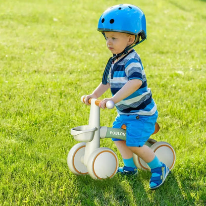 🚲 DinoBike Baby Balance – Bicicleta de Equilíbrio 4 Rodas sem Pedais para Bebés de 12 a 24 Meses