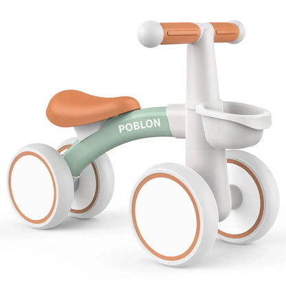 🚲 DinoBike Baby Balance – Bicicleta de Equilíbrio 4 Rodas sem Pedais para Bebés de 12 a 24 Meses - Verde / spain