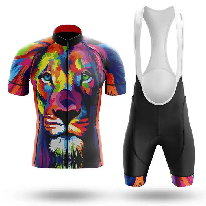 Dinobike ProFit – Conjunto de Ciclismo Masculino Verão 2025 | Jersey + Bretelle Respiráveis MTB & Speed - Dinobike Lion