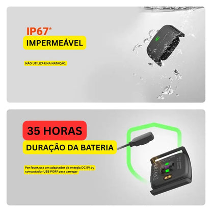 DINOCOOSPO HW9 Monitor Cardíaco Profissional | Bluetooth 5.0 & ANT+ para Ciclismo e Fitness - Preto Flame