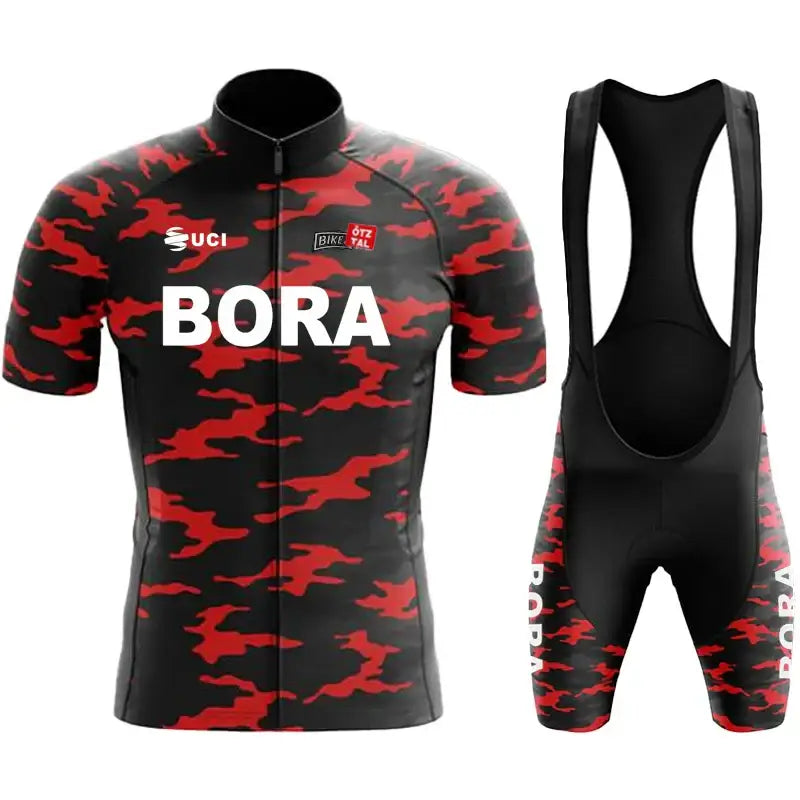 Equipamento de Ciclismo BORA - Conforto e Alta Performance - Preto/Vermelho / S