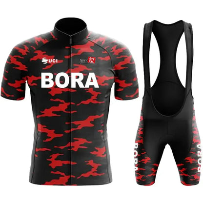 Equipamento de Ciclismo BORA - Conforto e Alta Performance - Preto/Vermelho / S
