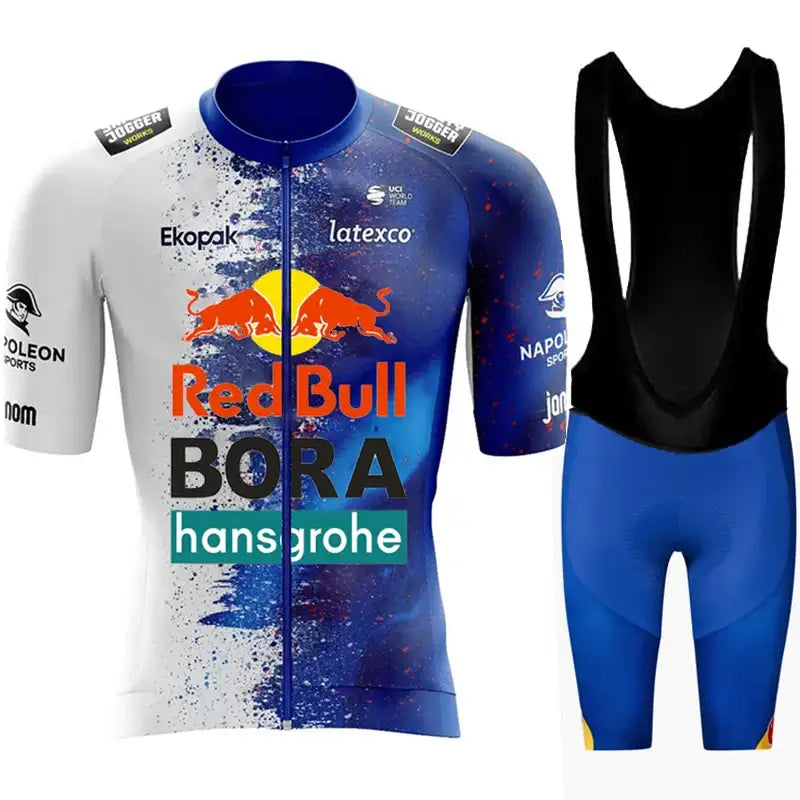 Kit Ciclismo Masculino 2025 – Camisa MTB + Jaqueta Esportiva Azul Royal / Branco / Asian size S