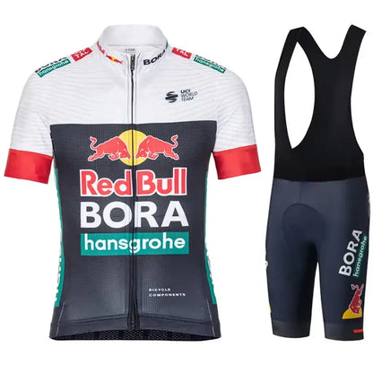 Kit Ciclismo Masculino 2025 – Camisa MTB + Jaqueta Esportiva Preto Grafite / Branco + Detalhes Vermelhos / Asian size M