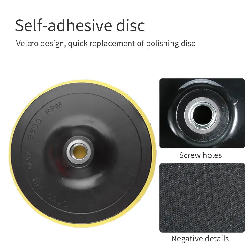 Kit de Polimento para Carros 8 Peças – Almofadas Abrasivas 3’’ 5’’ 7’’ para Polidora Enceramento e Acabamento