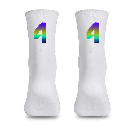 Meias de Ciclismo Profissionais – Compressão Respirável Branco 4 / EU Tamanho 39 46