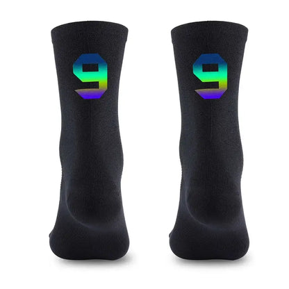 Meias de Ciclismo Profissionais – Compressão Respirável Preto 9 / EU Tamanho 39 46