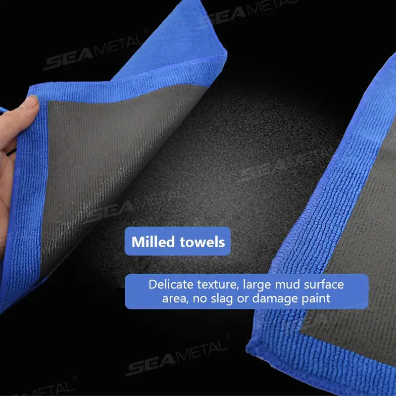 Pano SEAMETAL Clay Towel com Barro Azul – Limpeza Profunda e Brilho Impecável - Blue