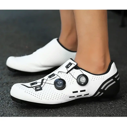 Sapatos de Ciclismo Speed - Sapatilhas para Estrada com Fecho Elástico Solado de Nylon e Compatibilidade com Cleats
