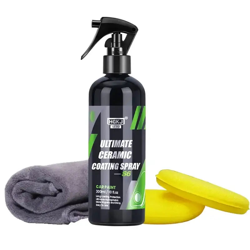 Spray Cerâmico Detalhador Rápido para Carros – Brilho Espelhado e Proteção Hidrofóbica - 300ML / Stock UE