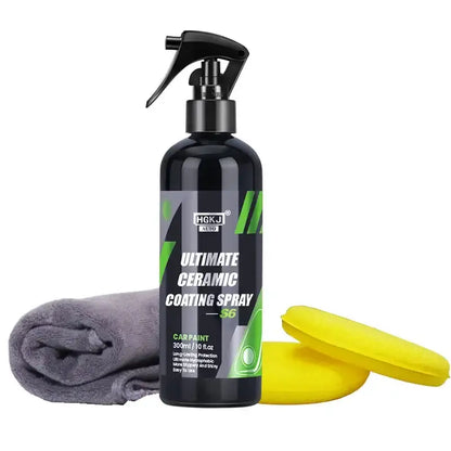 Spray Cerâmico Detalhador Rápido para Carros – Brilho Espelhado e Proteção Hidrofóbica - 300ML / Stock UE