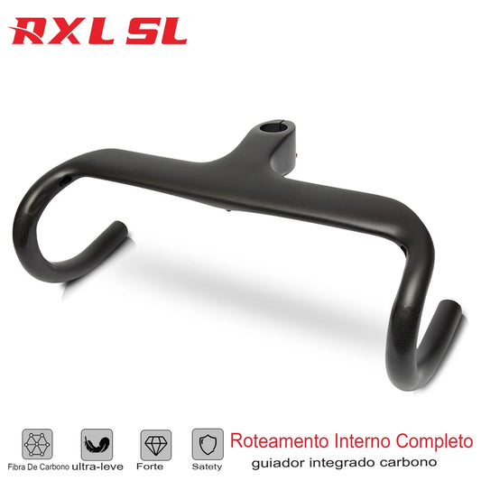 Guiador Aero Carbono Road — Sistema Integrado UD Fosco | 400/420/440mm
