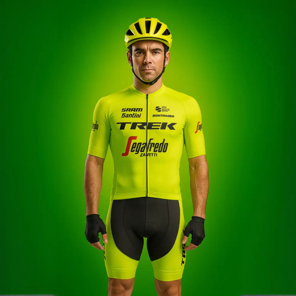 TREK Pro Team Supremo - Qualidade Profissional - Amarelo / S - Conjunto de Ciclismo