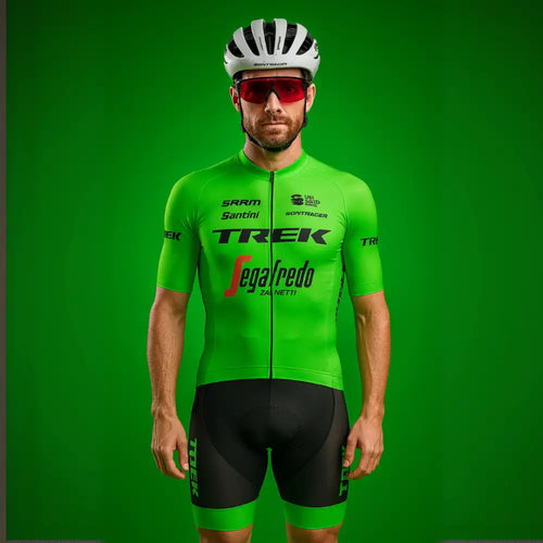 TREK Pro Team Supremo - Qualidade Profissional - Verde / S - Conjunto de Ciclismo